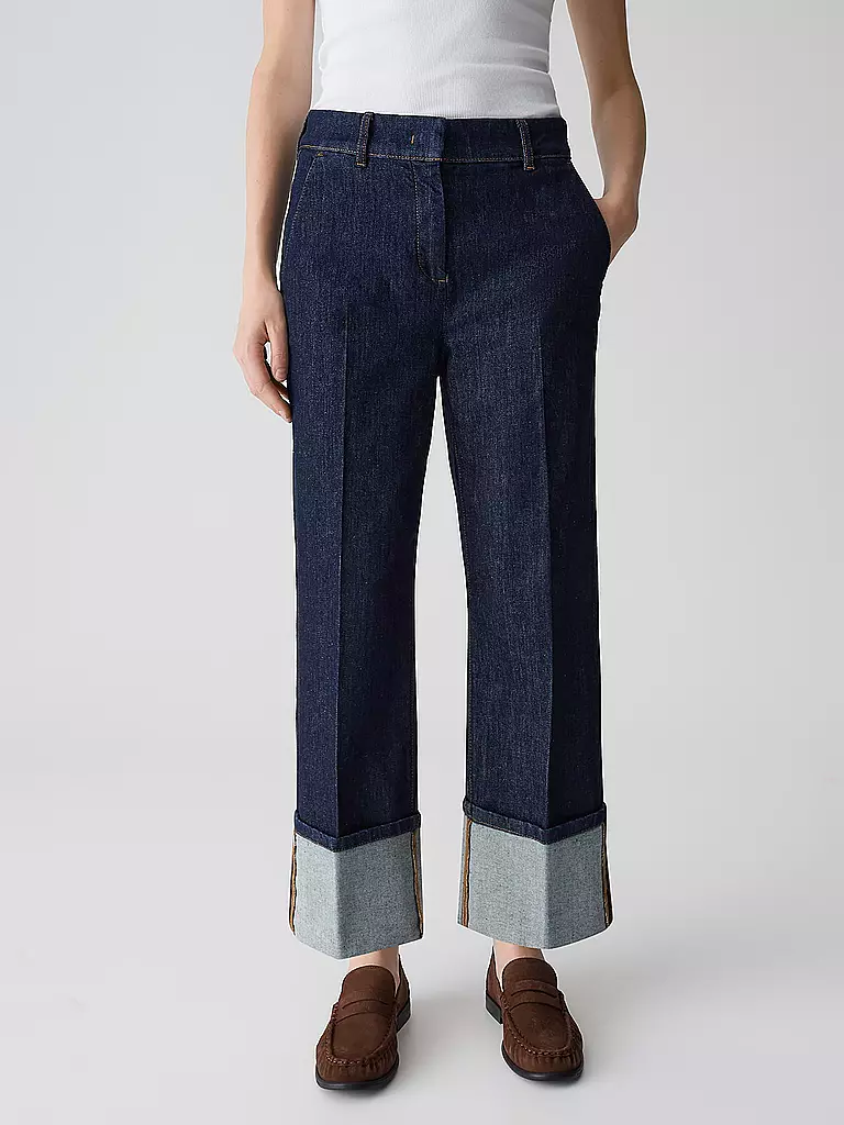 OPUS PANTS | Jeans Wide Leg MOIRA CLEAN | dunkelblau