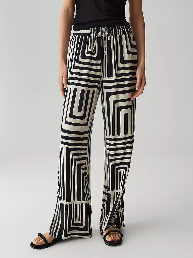 OPUS PANTS | Marlenehose MALOTTA ABSTRACT | beige