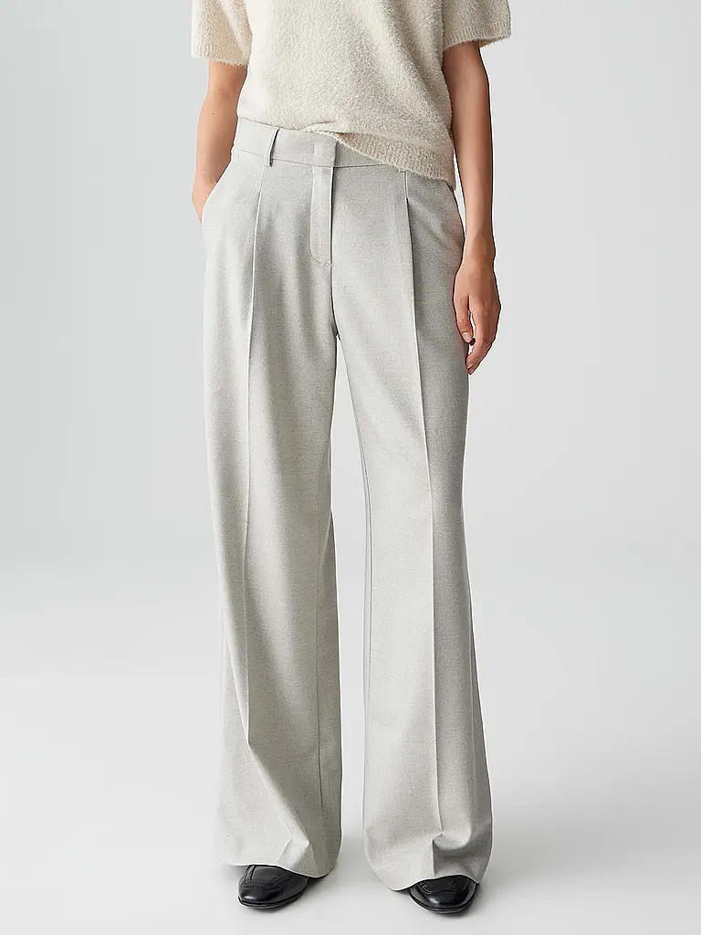 OPUS PANTS | Marlenehose MOIRA SOUL | grau