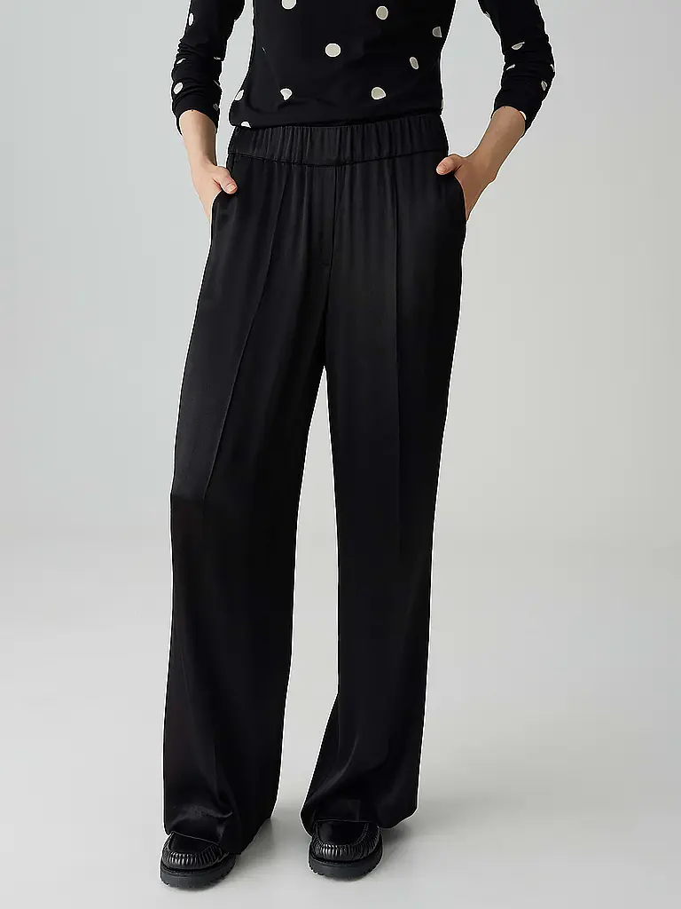 OPUS PANTS | Marlenehose MUCIA SHINE | Schwarz
