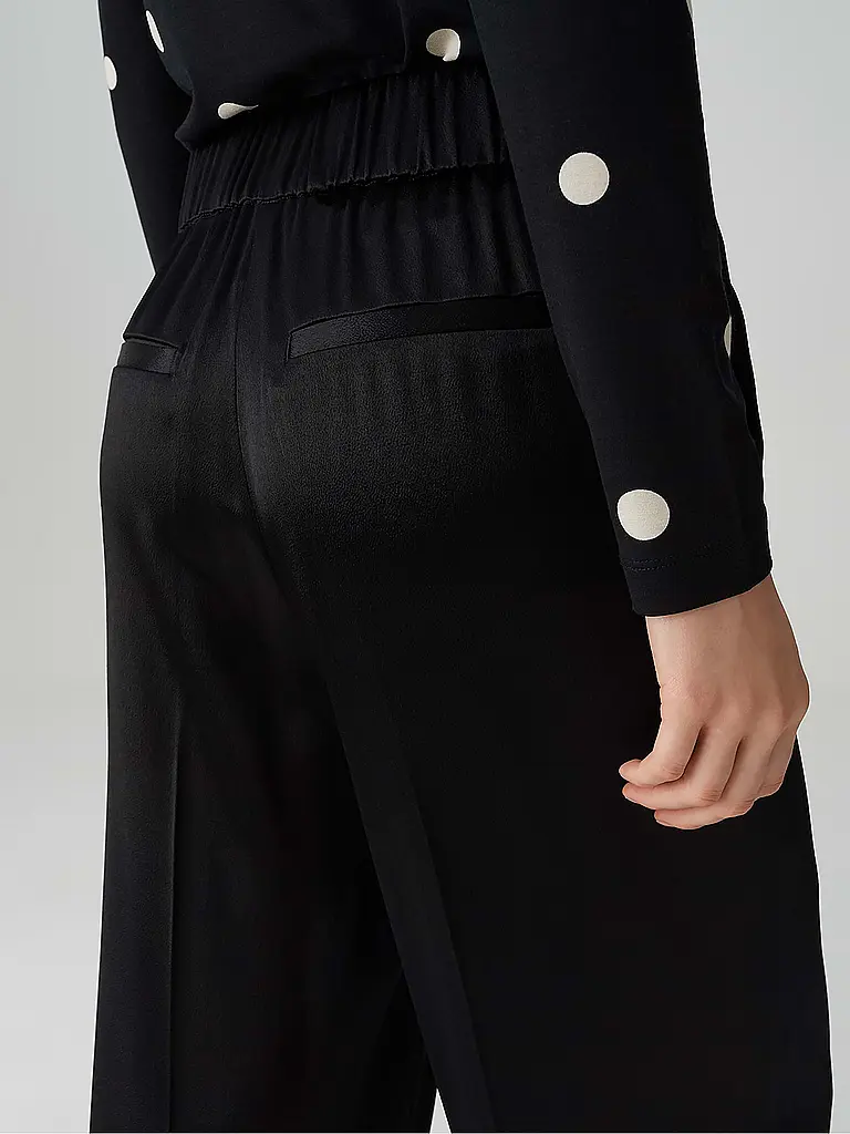 OPUS PANTS | Marlenehose MUCIA SHINE | Schwarz