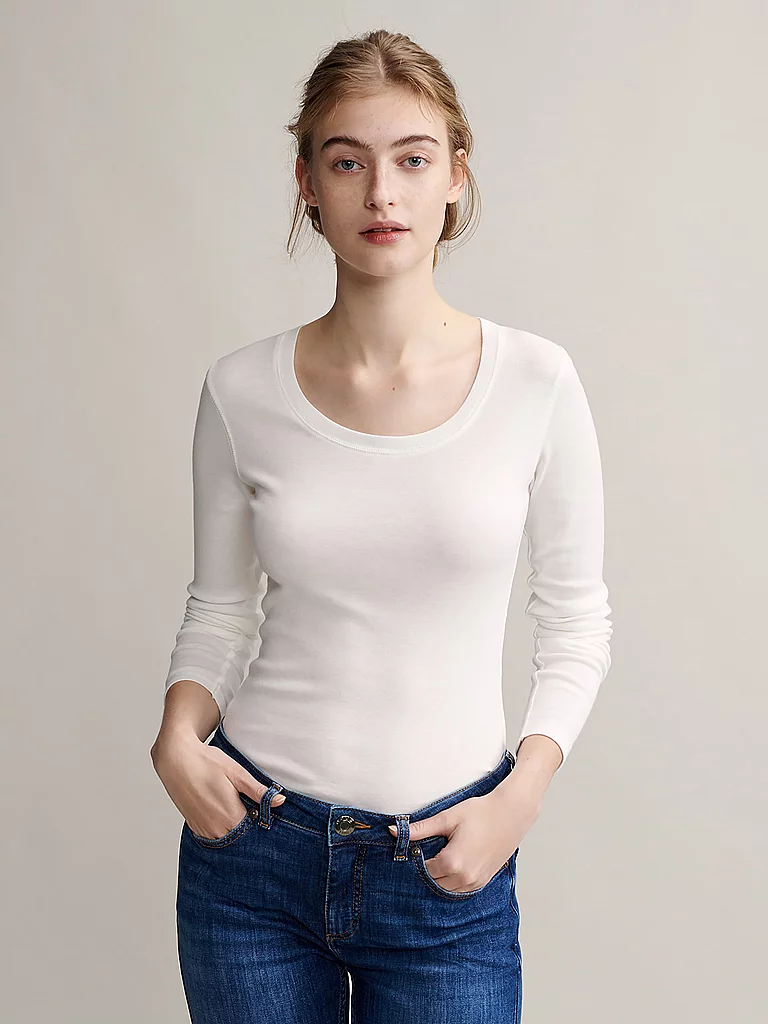 OPUS Langarmshirt SORANA weiss   38 damen 2