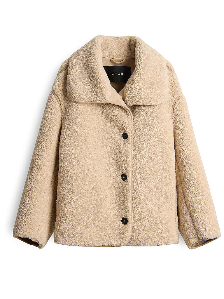 OPUS Jacke in Felloptik HAFINE beige | 40