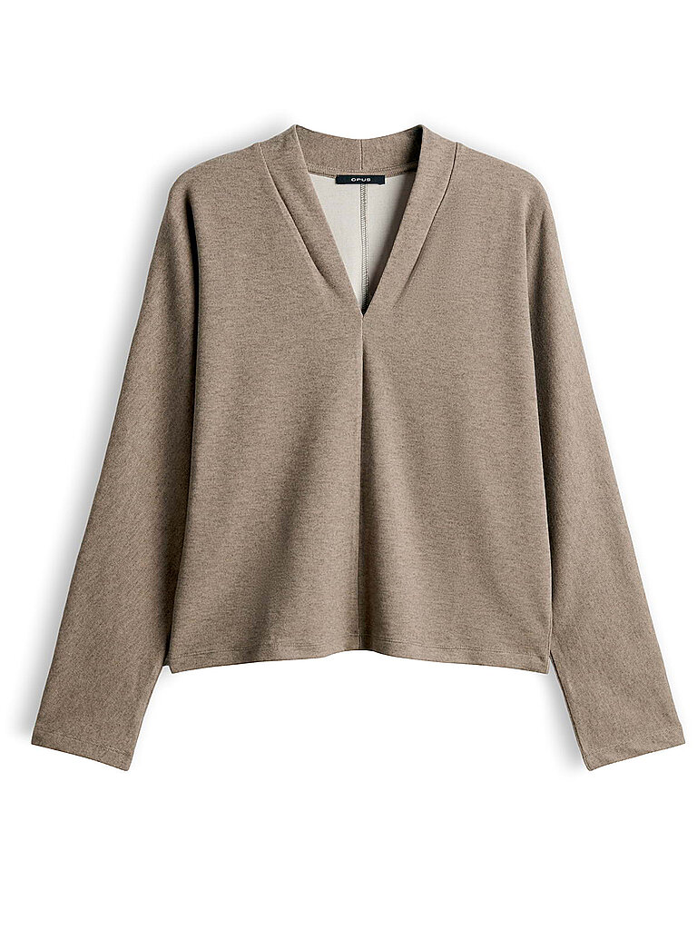OPUS Langarmshirt SADOSA hellbraun | 36