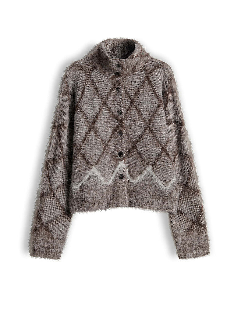 OPUS Strickjacke DARGYLE grau | 40