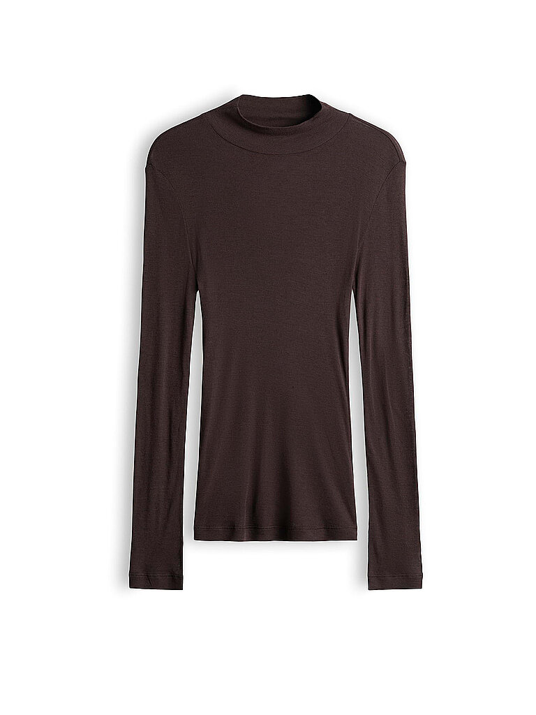 OPUS Langarmshirt SENTRO braun | 38