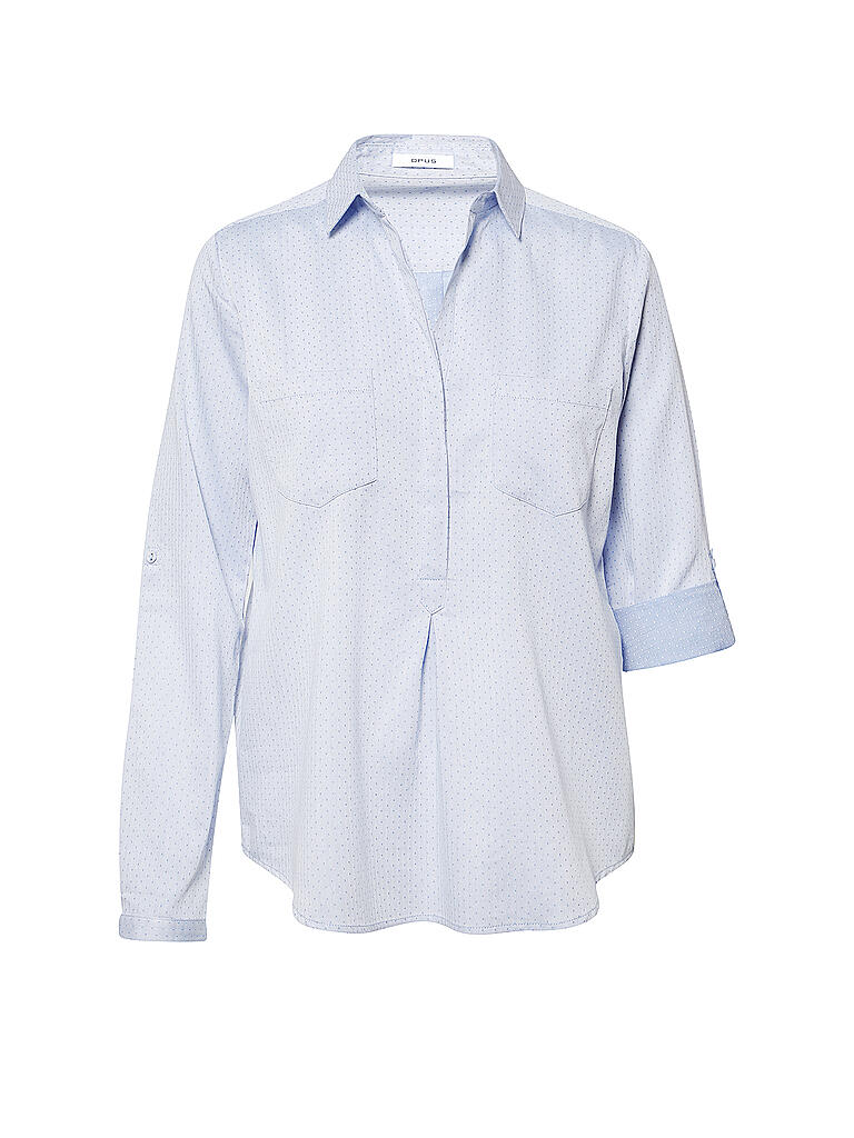 OPUS | Bluse Falenta Dobby | blau