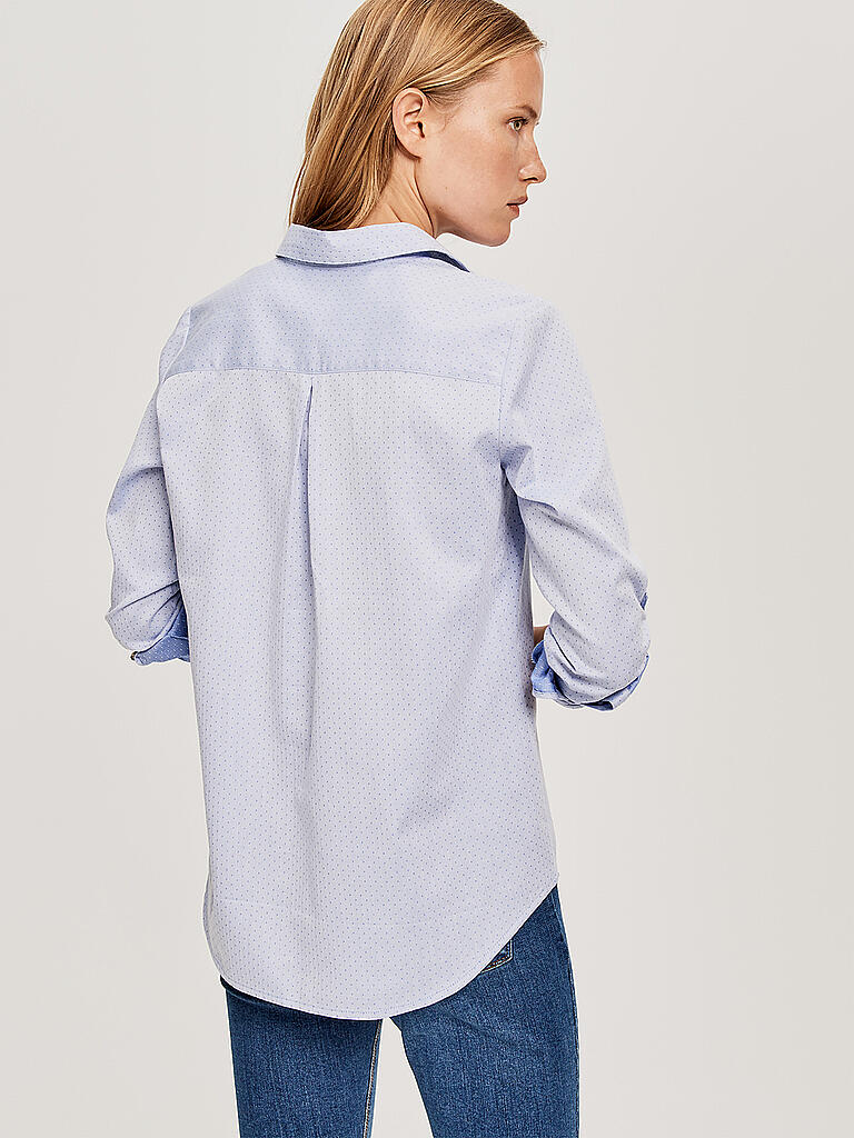 OPUS | Bluse Falenta Dobby | blau