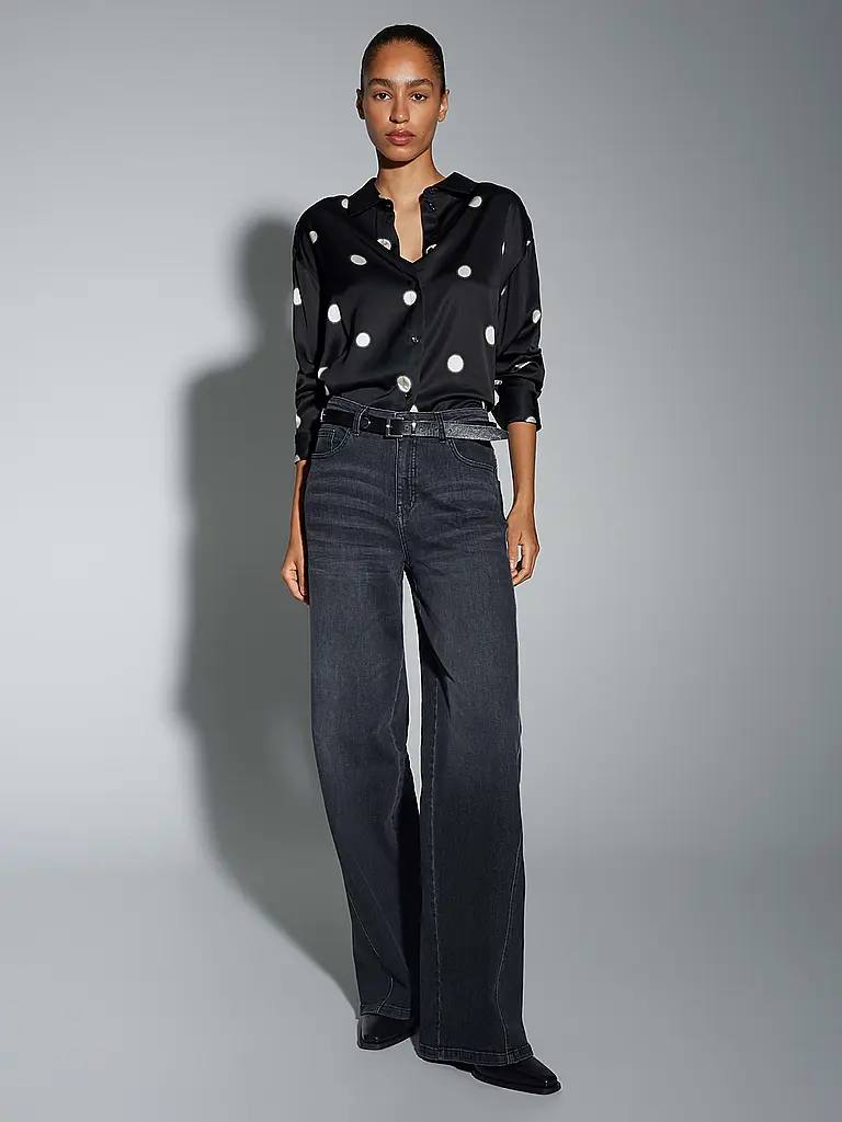 OPUS | Blusenshirt FAMENA DOT | Schwarz
