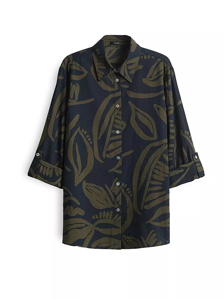 OPUS | Blusenshirt FUMINE TROPICAL | dunkelblau