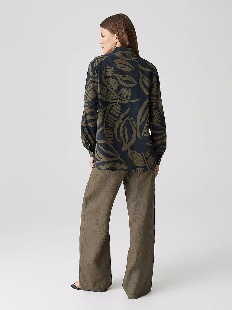 OPUS | Blusenshirt FUMINE TROPICAL | dunkelblau