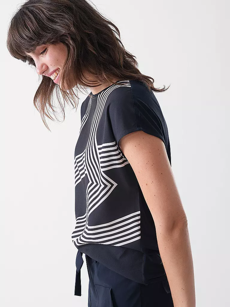 OPUS | Blusenshirt SABETHI PRINT | dunkelrot