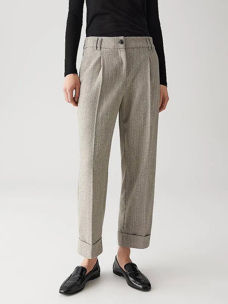 OPUS | Businesshose MEERI HERRINGBONE | beige