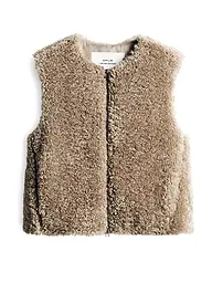 OPUS | Gilet in Felloptik WAHIDA | hellbraun