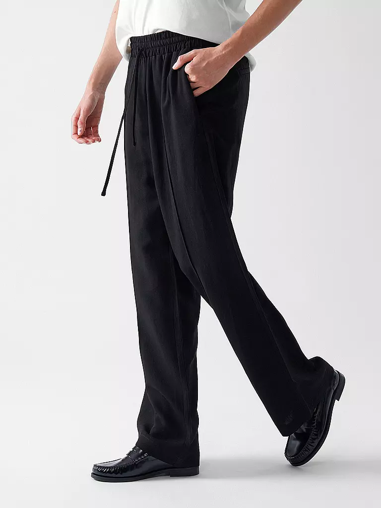 OPUS | Hose MALOTTA NATURAL | schwarz