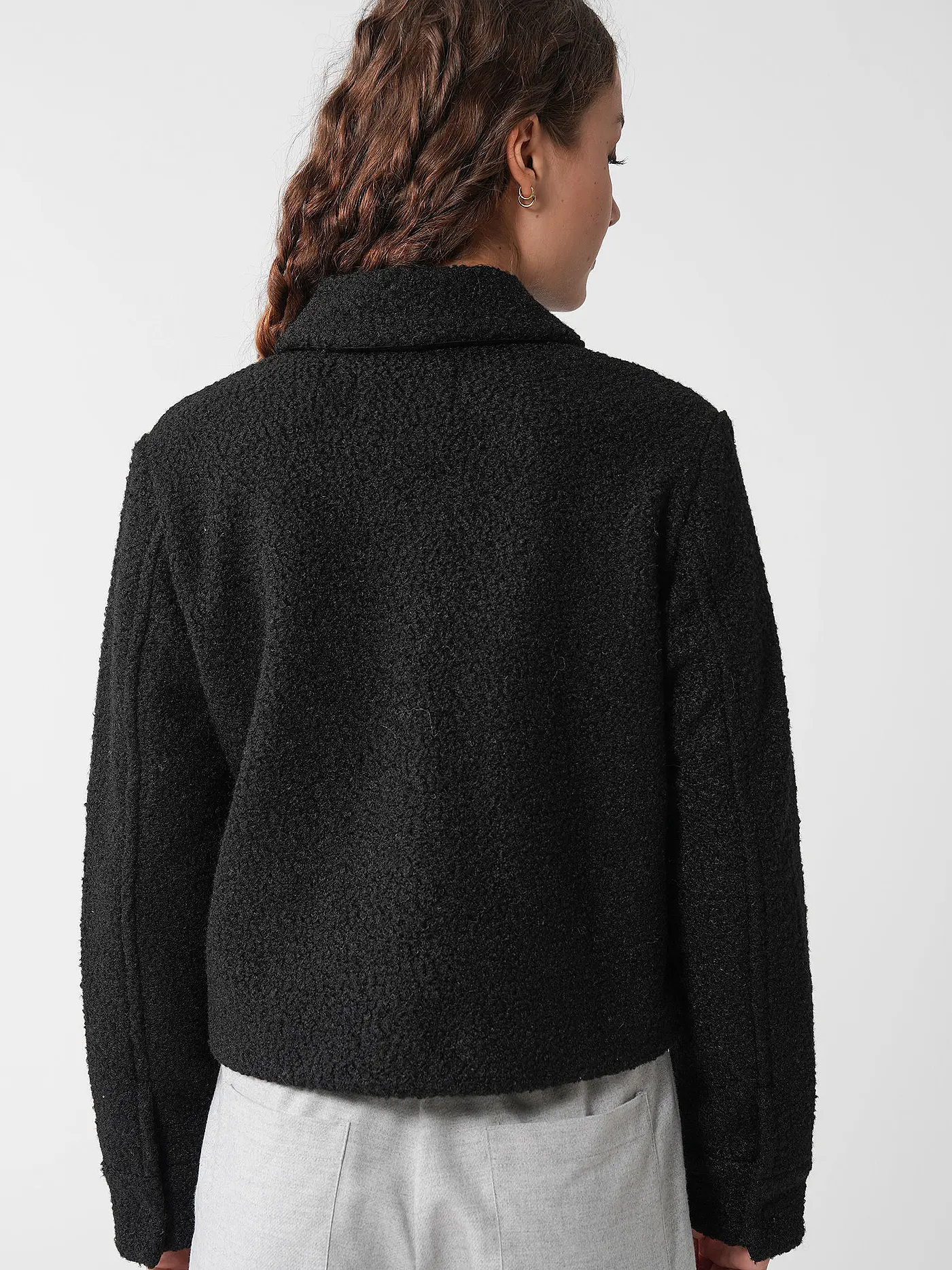 OPUS | Jacke in Felloptik HOLMA | schwarz