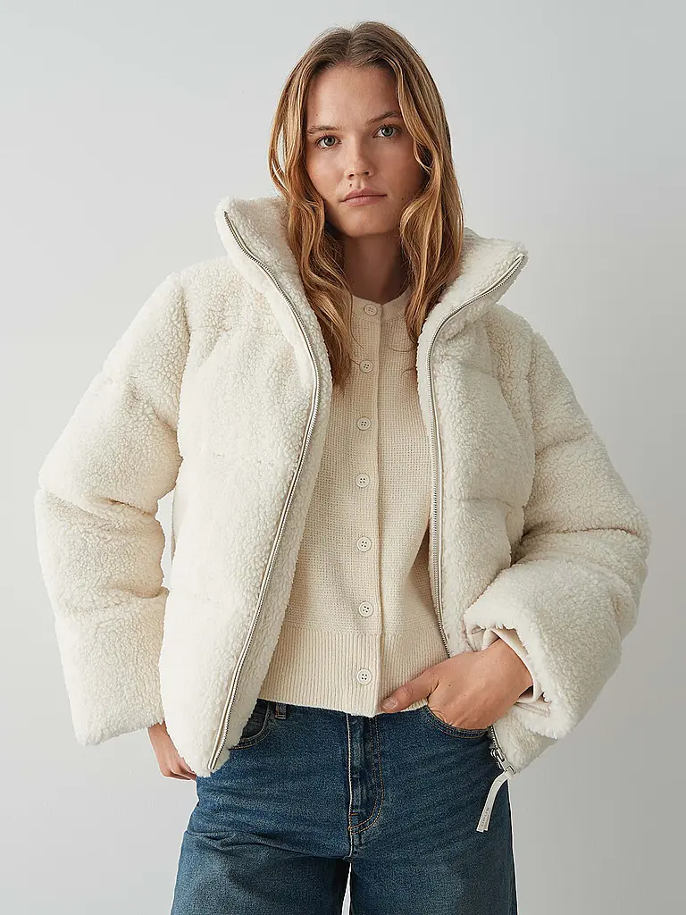 OPUS | Jacke in Felloptik HOZY | creme