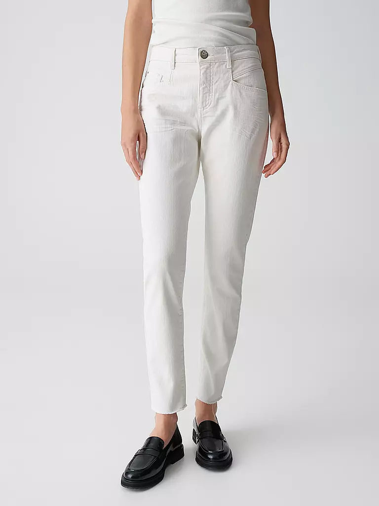 OPUS | Jeans Slim Fit 7/8 EVITA DYNAMIC | creme