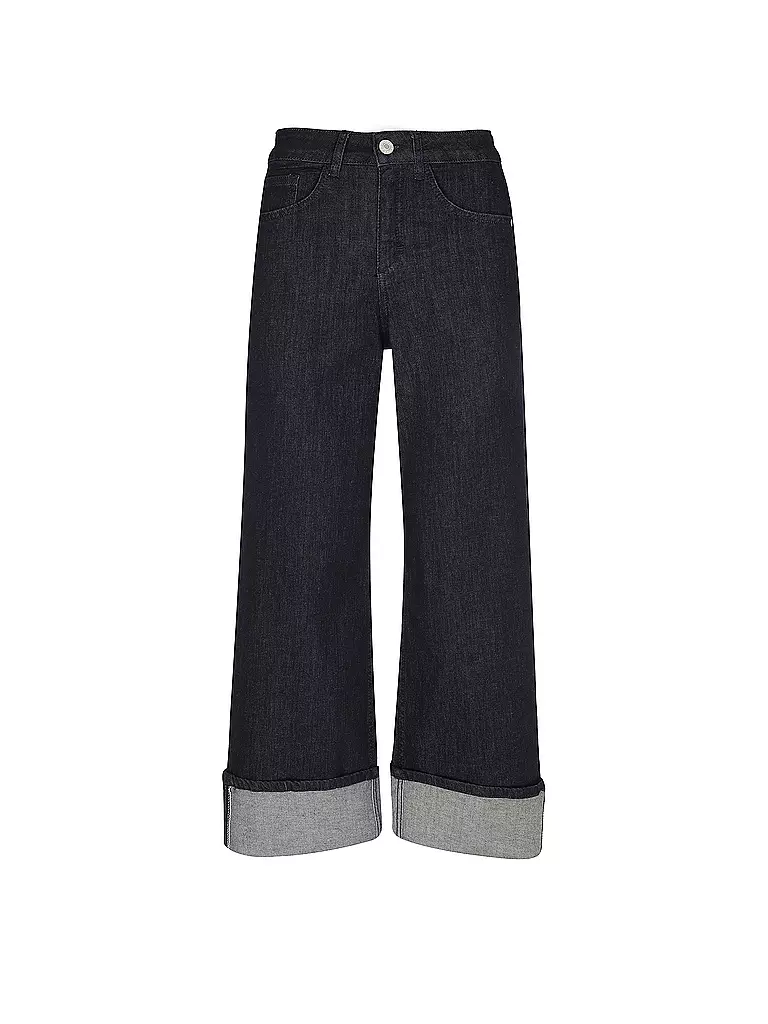OPUS | Jeans Wide Leg MIVA TURN UP | dunkelblau