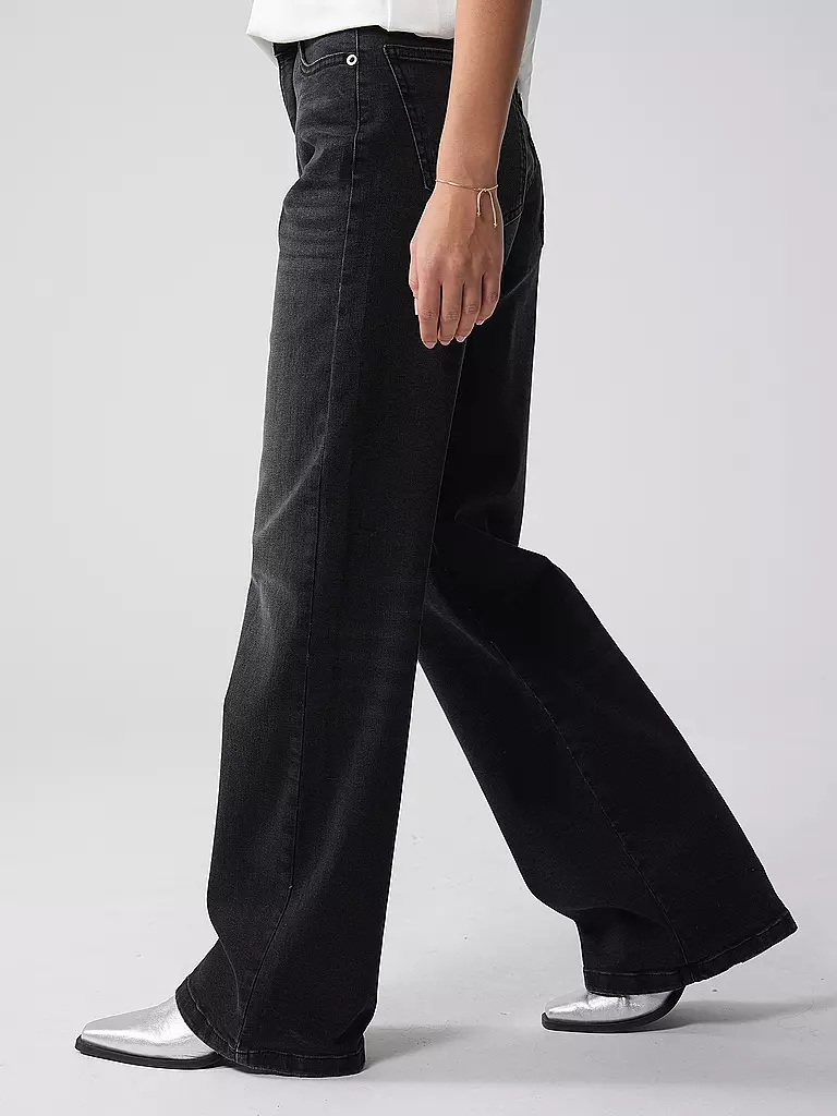 OPUS | Jeans Wide Leg MIVY | schwarz