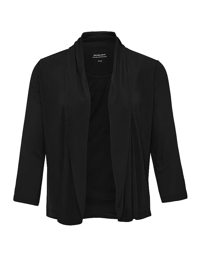 OPUS | Jerseyjacke SANDRINE SOFT | schwarz