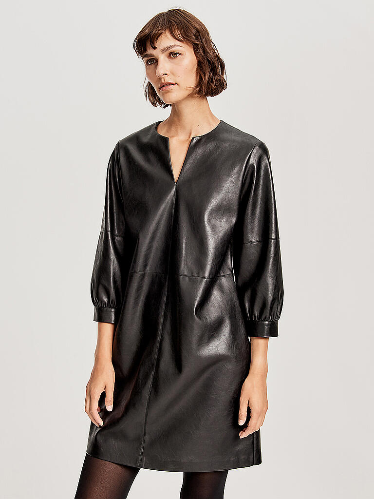 OPUS | Kleid in Lederoptik " Waki " | schwarz