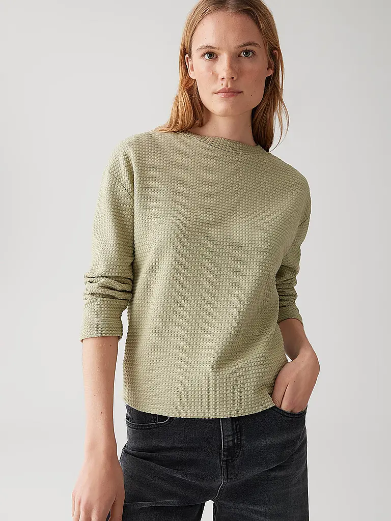 OPUS | Langarmshirt GELIX | hellgrün