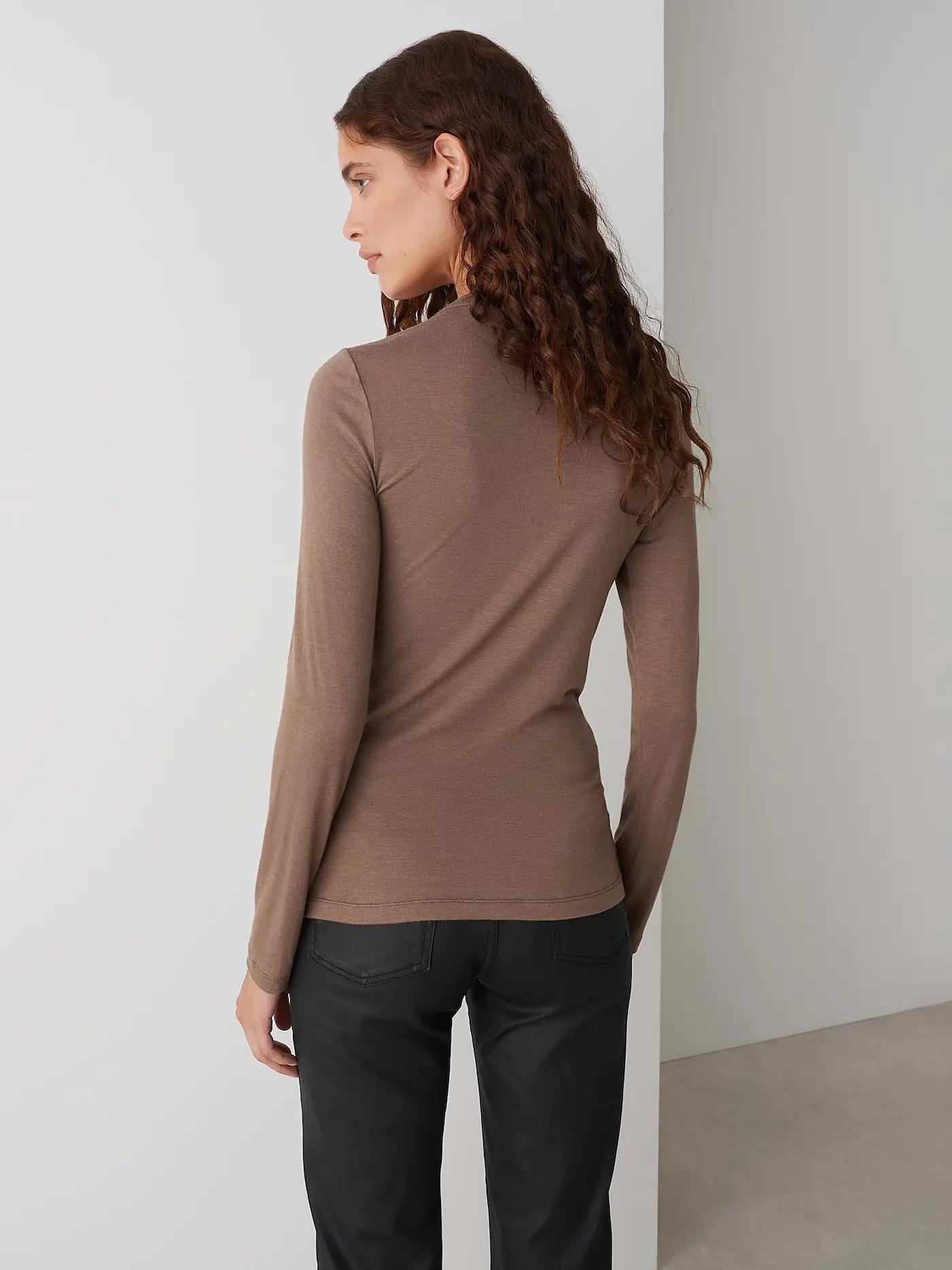 OPUS | Langarmshirt SIFA | braun