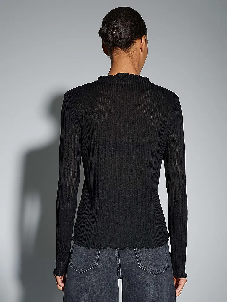 OPUS | Langarmshirt SIVI | schwarz