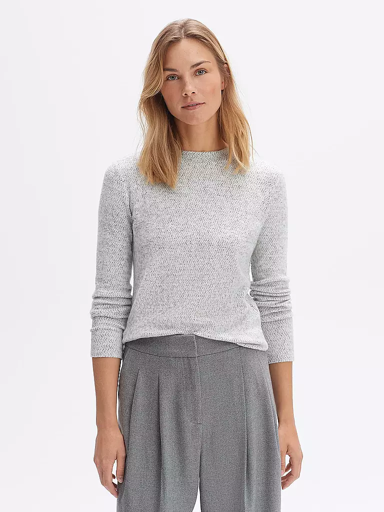 OPUS | Langarmshirt SNOWI | grau