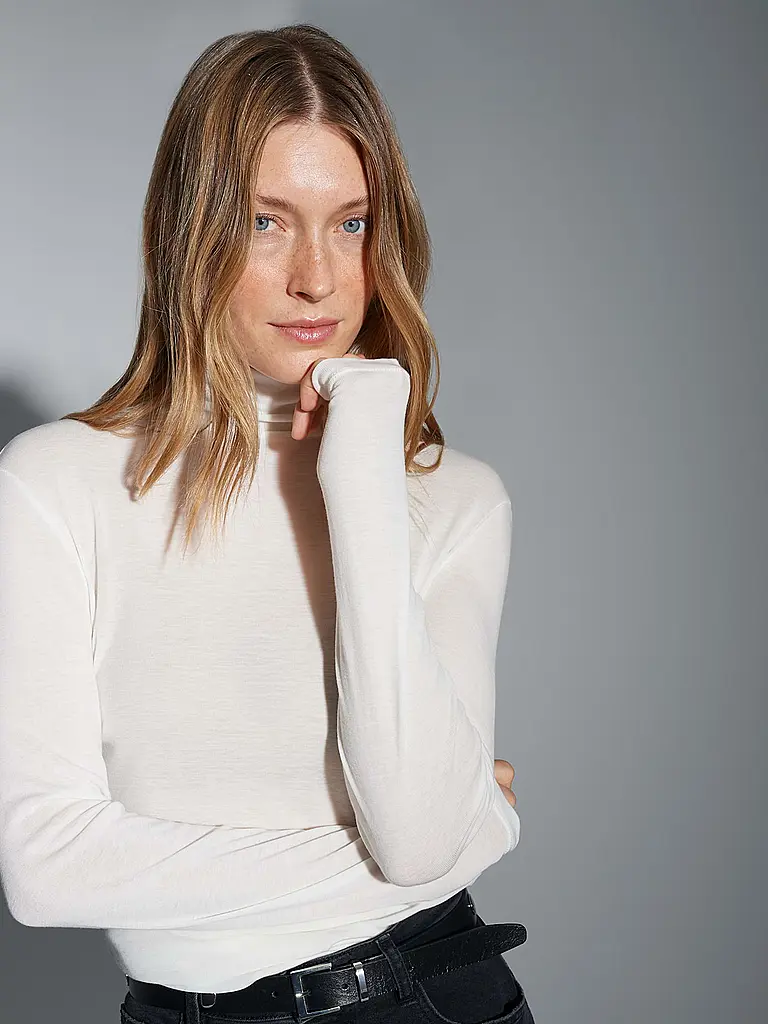 OPUS | Langarmshirt SOMY | Weiss