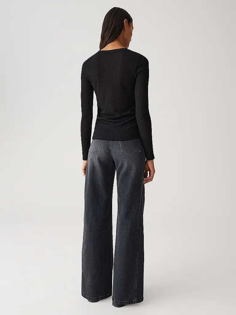 OPUS | Langarmshirt SUMELIKA | schwarz