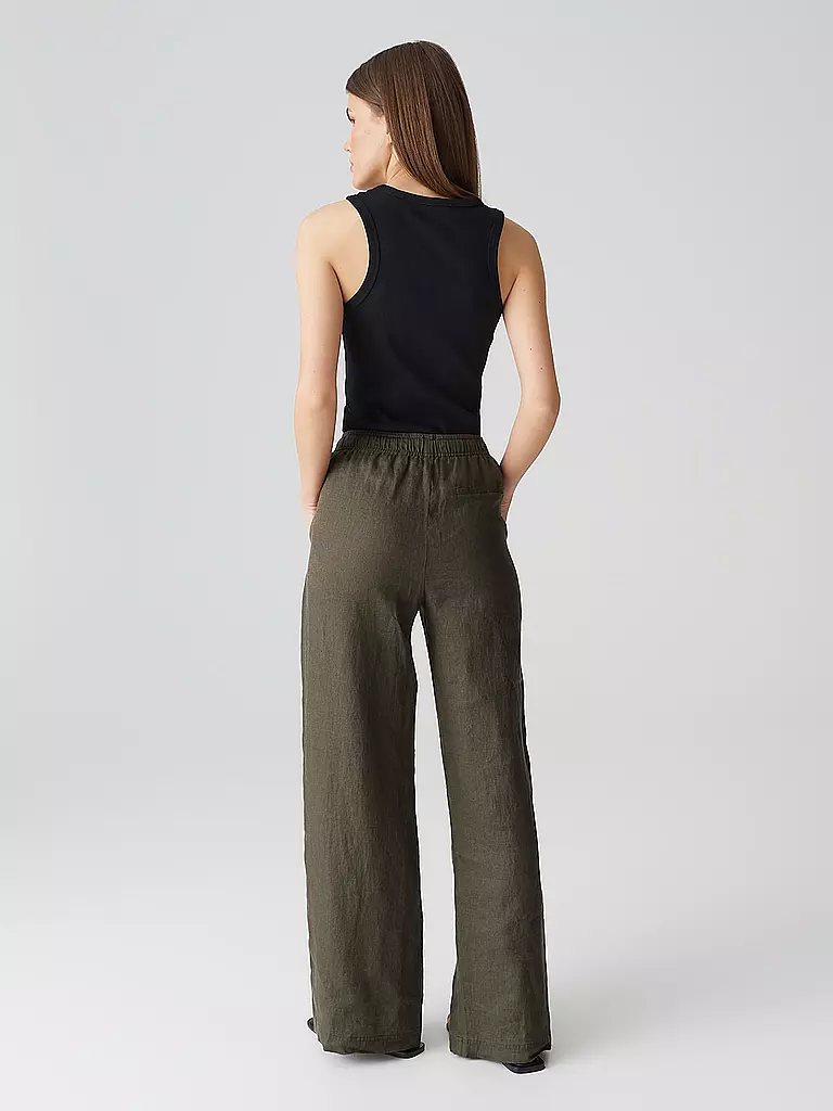 OPUS | Leinenhose MILENI | olive