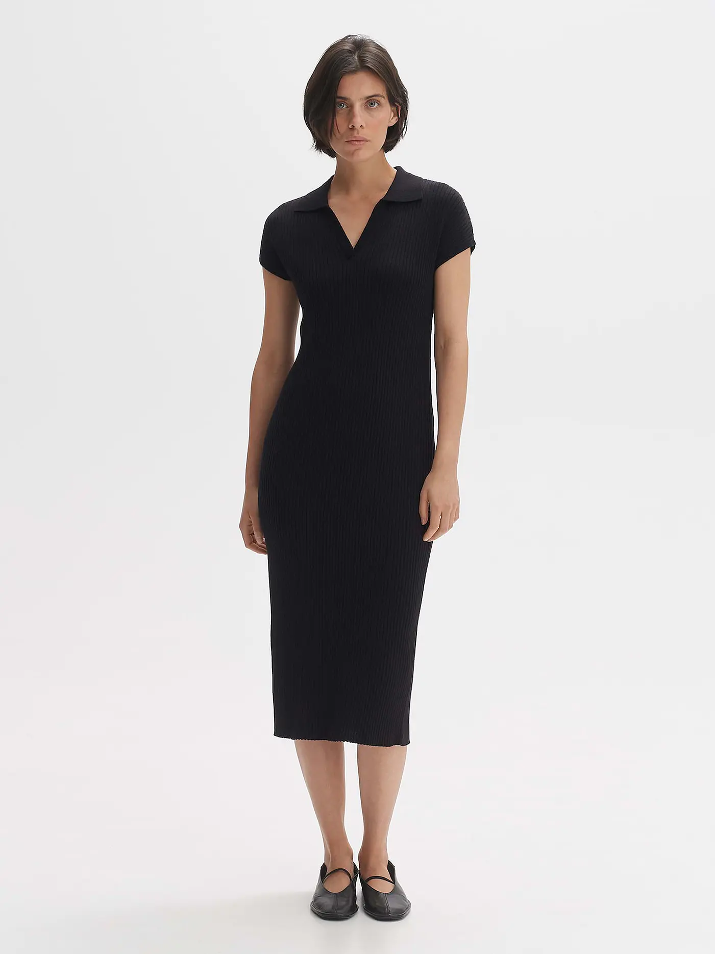 OPUS | Midikleid WAYLA | schwarz