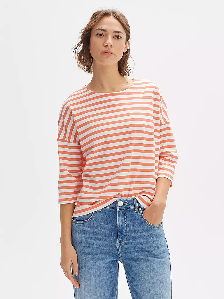 OPUS | Pullover SEIFEN BOLD STRIPE | orange