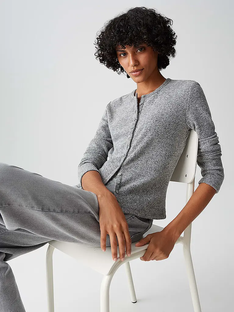 OPUS | Strickjacke SALTUS | grau