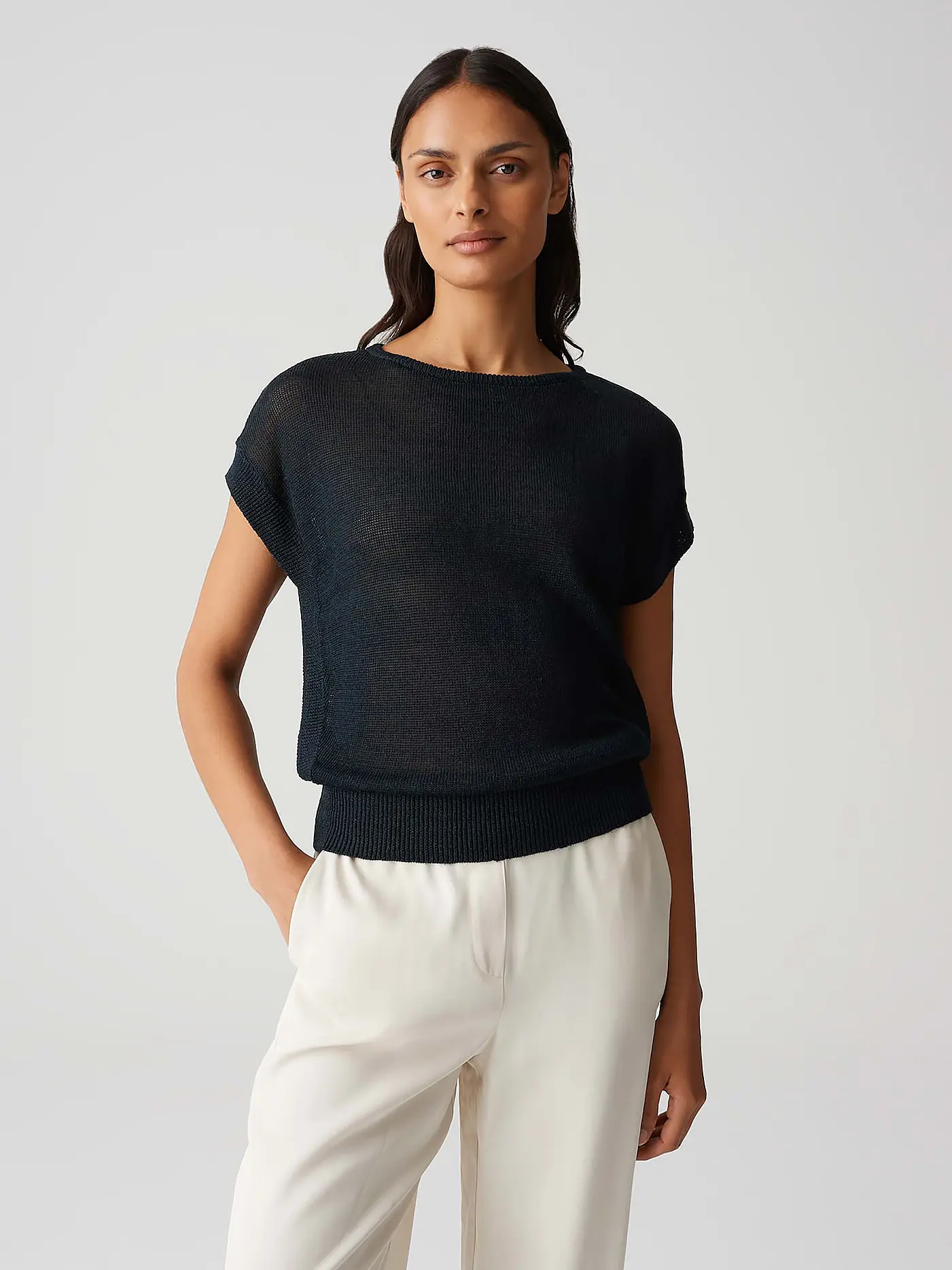 OPUS | T-Shirt PAJULA | dunkelblau