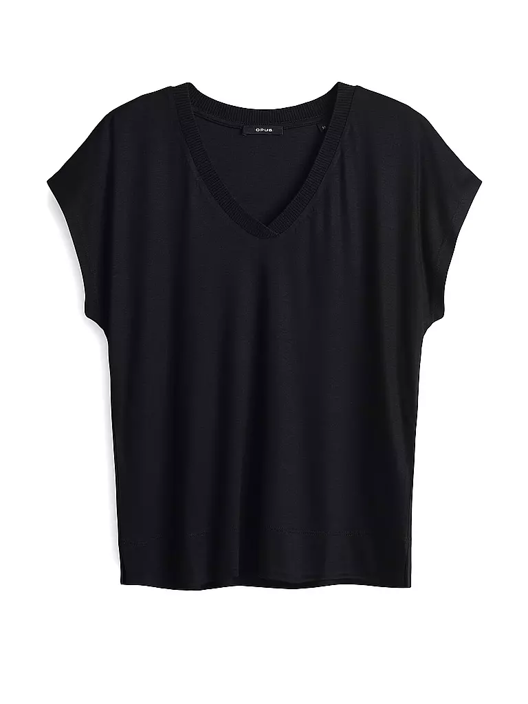 OPUS | T-Shirt SAVILCHEN | schwarz
