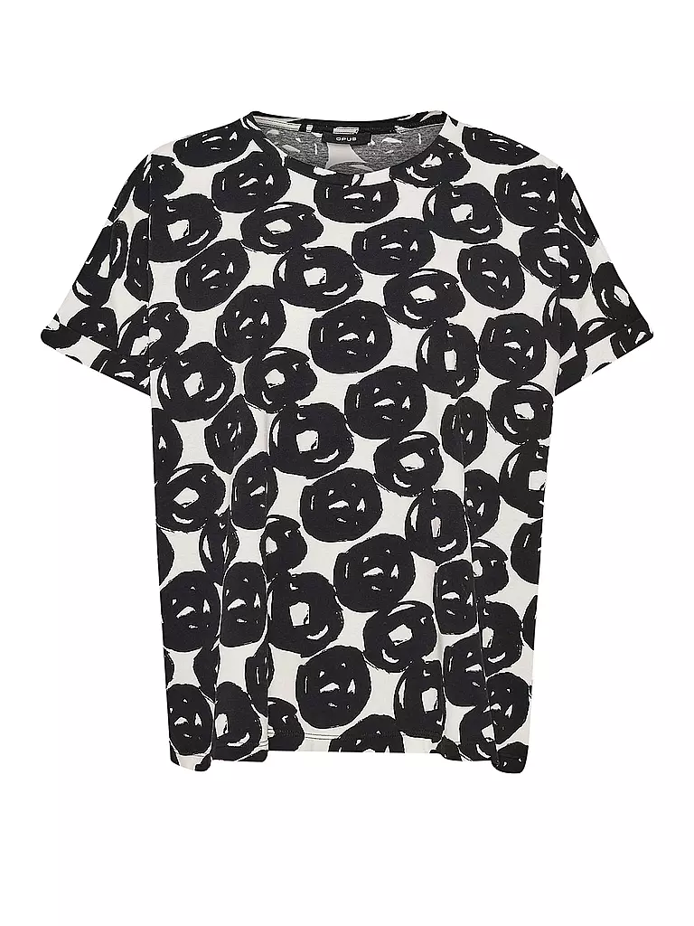 OPUS | T-Shirt SELINE PRINT | schwarz