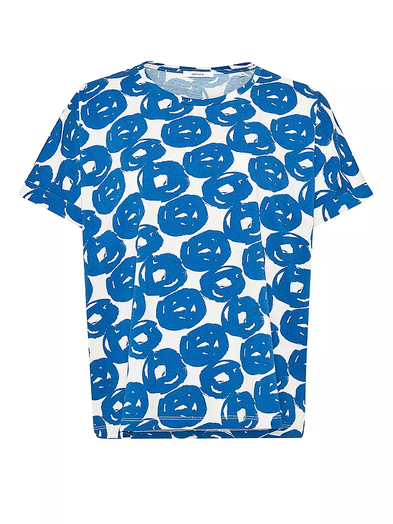 OPUS | T-Shirt SELINE PRINT | blau