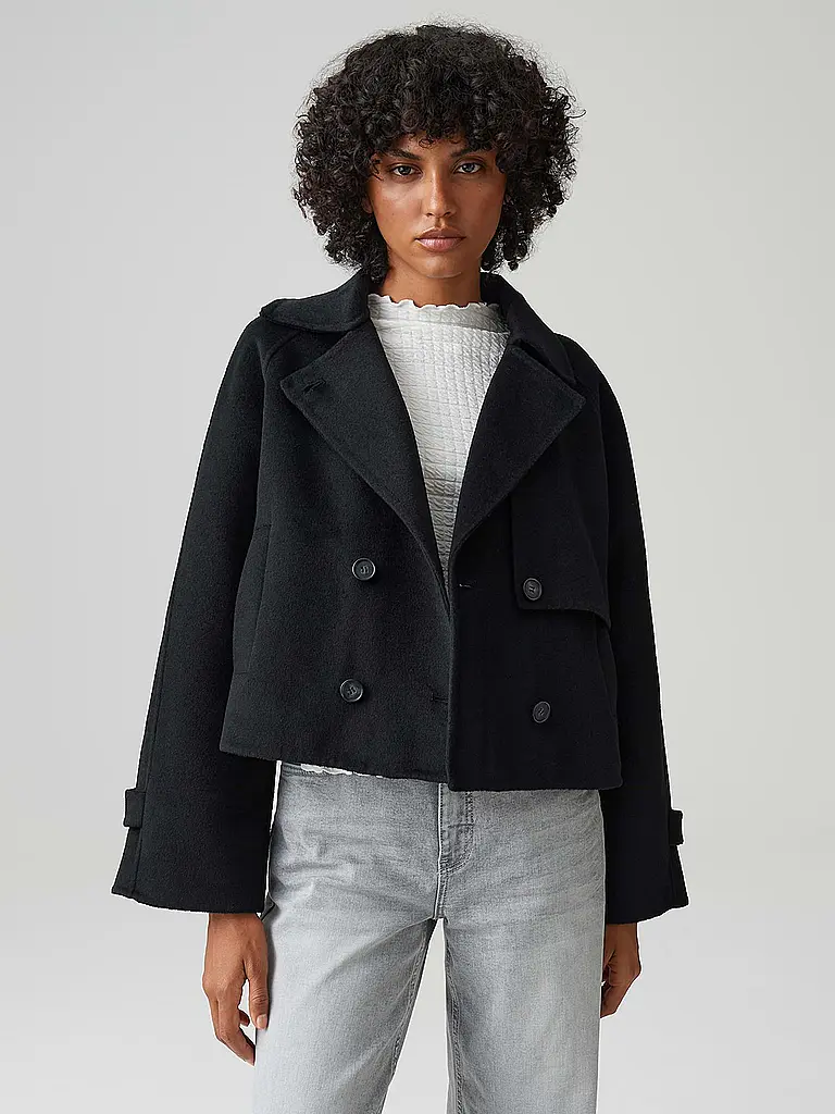 OPUS | Wolljacke HAILI | Schwarz