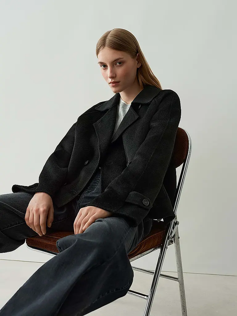 OPUS | Wolljacke HAILI | Schwarz