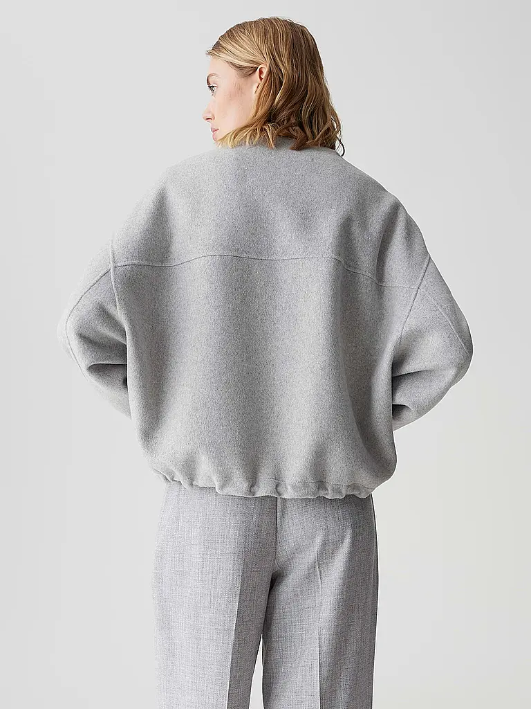 OPUS | Wolljacke HIKONA | hellgrau