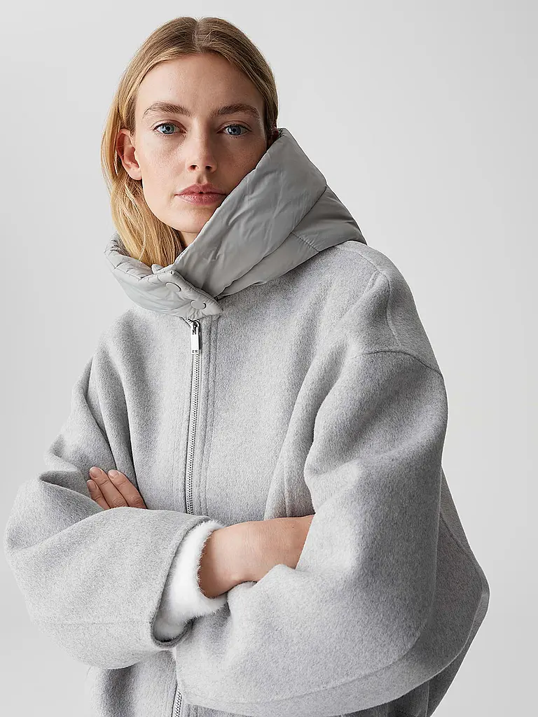 OPUS | Wolljacke HIKONA | hellgrau
