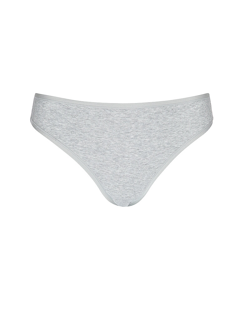 Slip CORE RIB HIGH-LEG BRIEFS grey melange hellgrau L damen