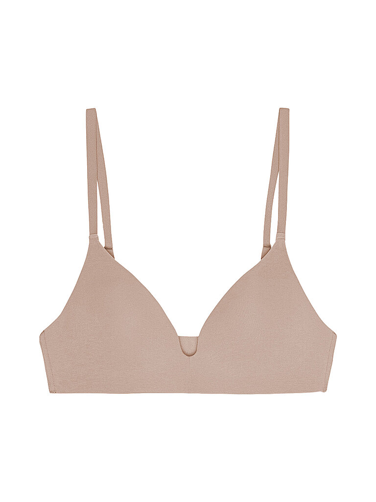 BH ohne Bügel WIRELESS PLUNGE BRA hazelnut beige 36D damen