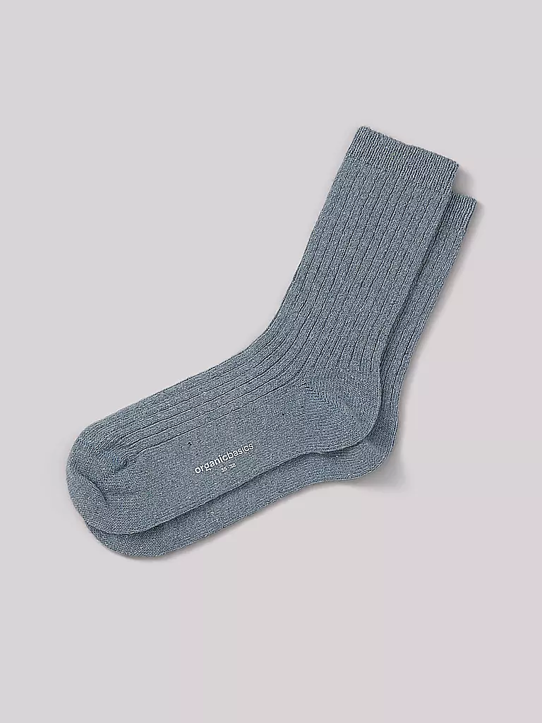 ORGANIC BASICS | Socken washed  | blau