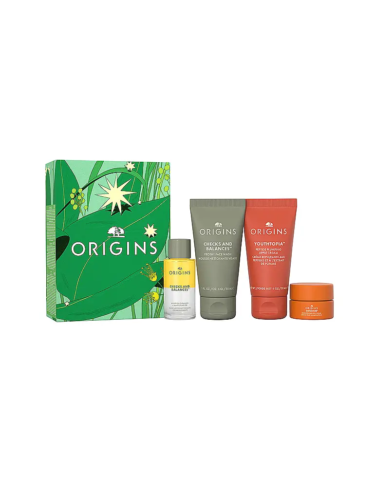 ORIGINS | CLEANSE & GLOW ESSENTIALS Our Most-Loved Skincare Essentials Set 3x30ml / 5ml | keine Farbe