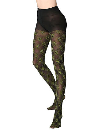 OROBLU | Modestrumpfhose 40 DEN URBAN GRID black/botanic