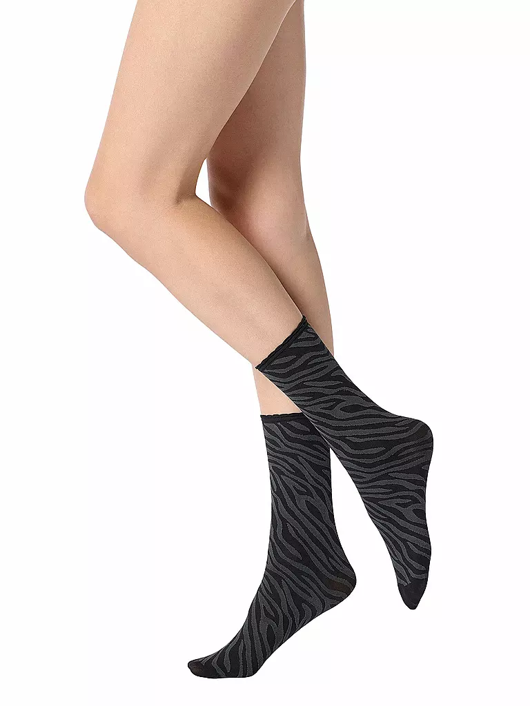 OROBLU | Feinstrumpfsocken SAVAGE black / grey | grau